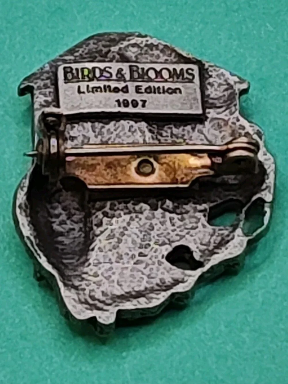 Vintage 2 Bird House Brooches 1 Bird Nest Lapel Hat Pin Birds & Bloom 90s TC